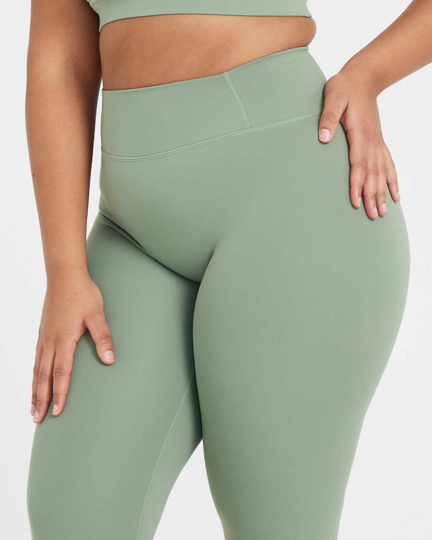 Timeless High Waist Yoga Leggings for Women - Soft & Stretchy Sage Green Workout Pants | Perfect for Yoga, Gym, Running & Lounge Wear