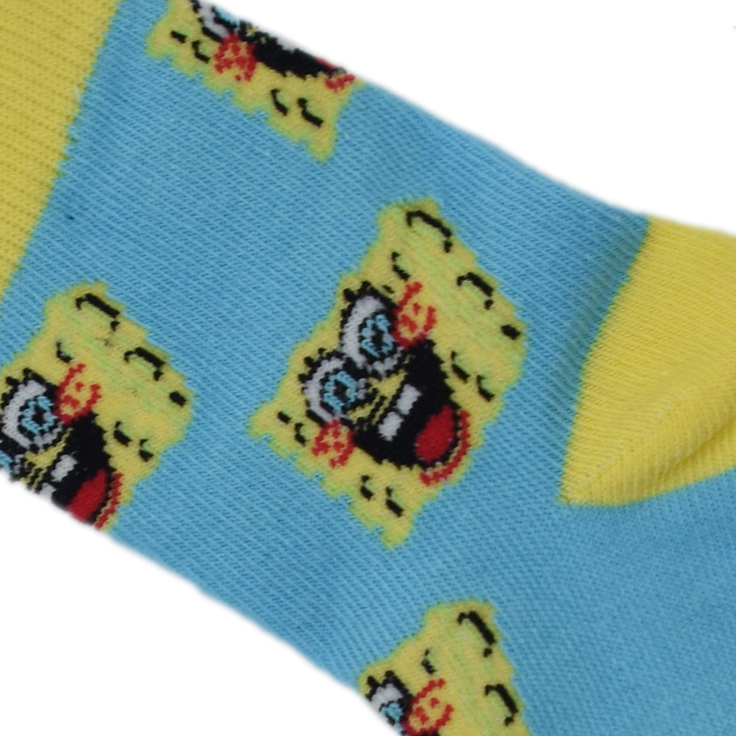 Spongebob Squarepants Kids Crew Socks - Nickelodeon 90s Cartoon Character Socks for Boys & Girls - Fun School & Play Outfit Accessories