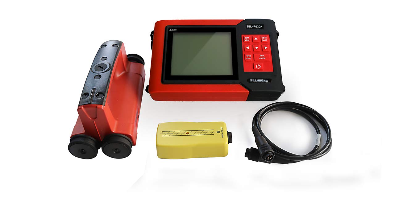 ZBL-R630A Professional Concrete Rebar Locator Scanner - High Accuracy Rebar Detector for Construction & Renovation | Perfect for Concrete Inspection, Wall Scanning & Structural Analysis | Fast DHL Shipping