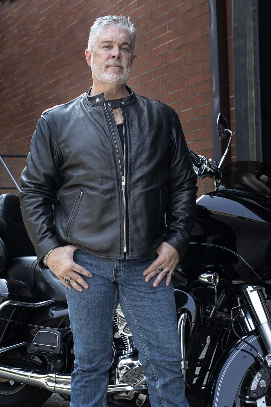 Milwaukee Leather MLJKM5006 Premium Black Leather Motorcycle Jacket for Men - USA Made, Durable & Stylish Riding Gear for Cruiser, Harley & Adventure Biking
