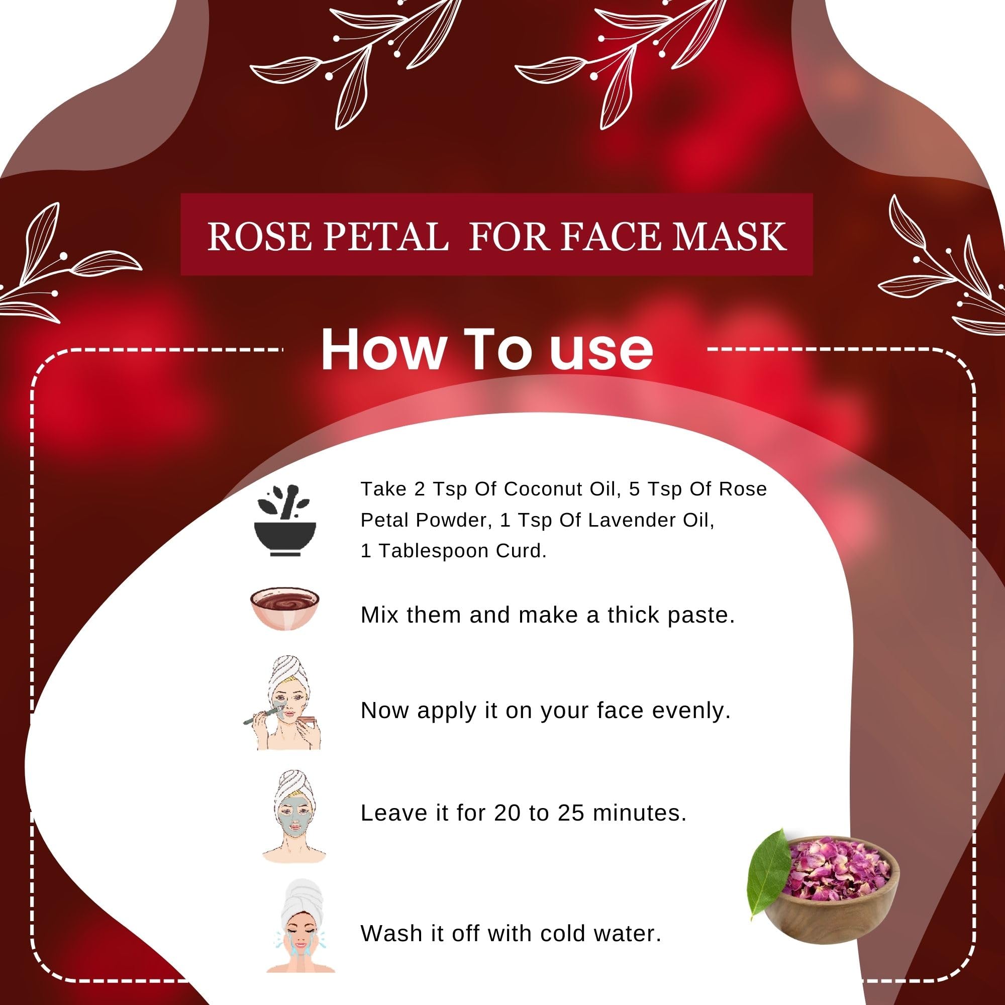 Organic Sun-Dried Rose Petals (Gulab Patti) - 100g Premium Edible Roses for Skincare, Hair Care, Herbal Tea & DIY Beauty Recipes - Perfect for Face Masks, Bath Soaks & Aromatherapy