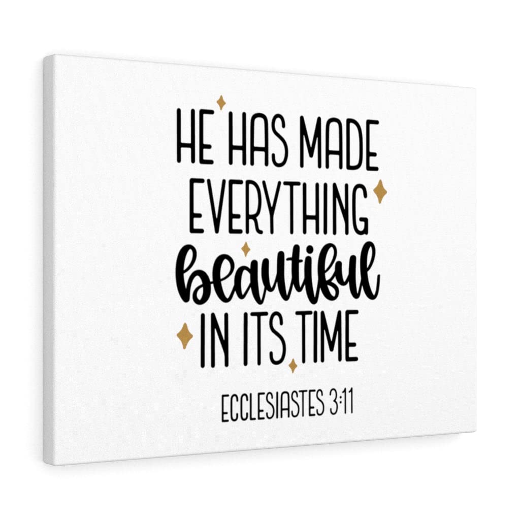 Beautiful Ecclesiastes 3:11 Bible Verse Wall Art - Christian Scripture Print for Home Decor - Perfect Gift for Weddings, Anniversaries & Faith-Based Interiors