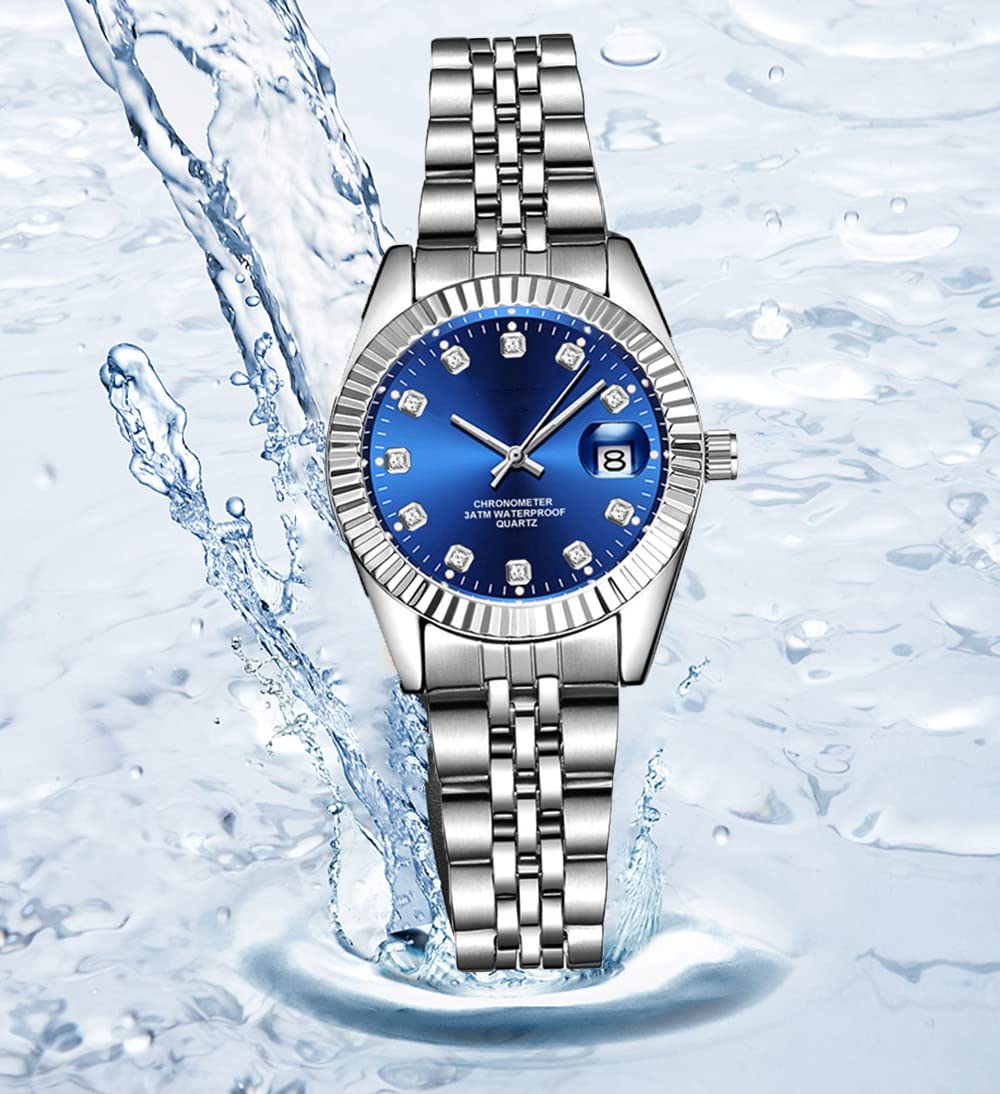 Stylish Matching Couple Watches Set - Silver Stainless Steel Quartz Wristwatches for Men & Women | Perfect Anniversary Gift for Couples | Date Night, Wedding & Special Occasions