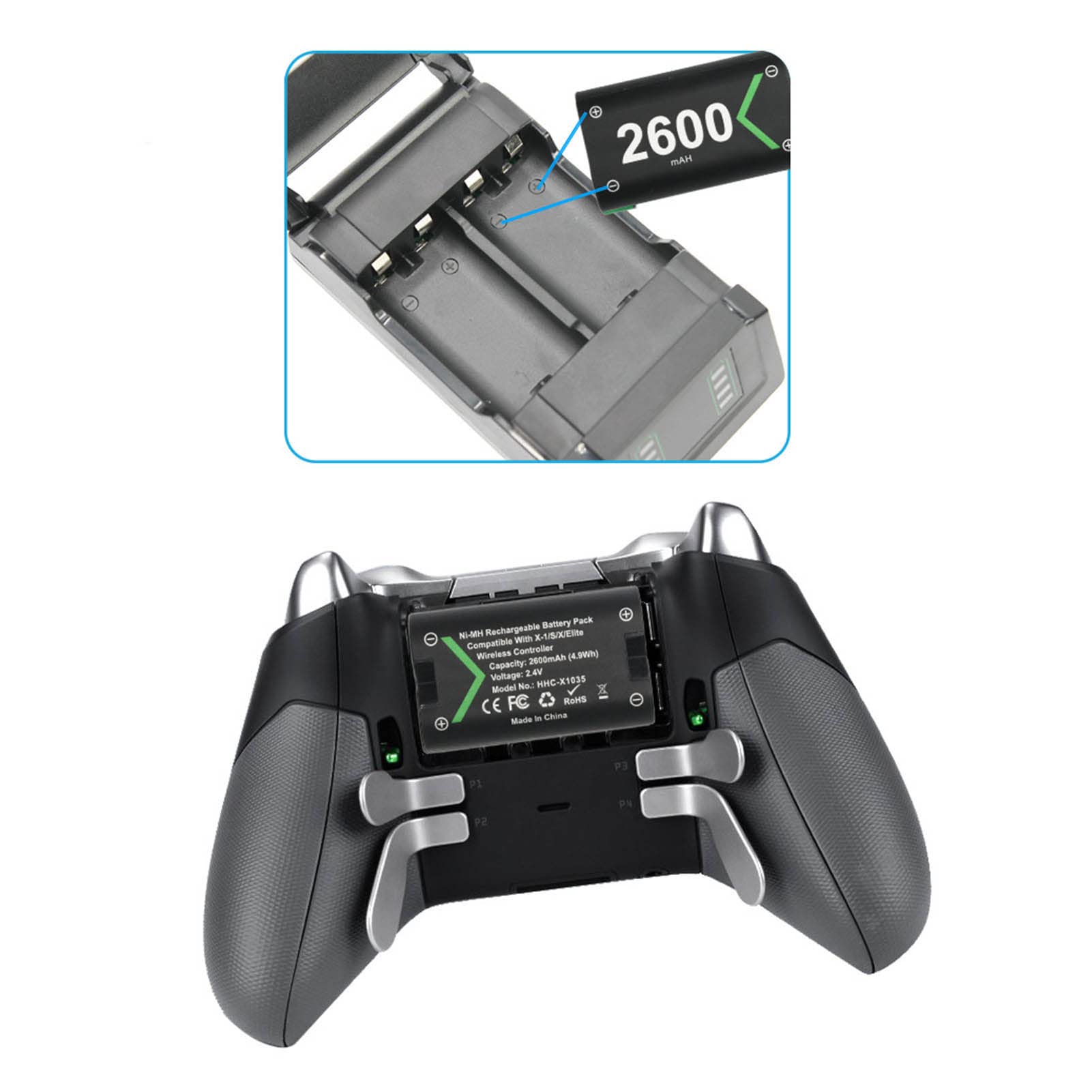 Fast Charging Xbox One Controller Battery - for Gaming & Long Play Sessions