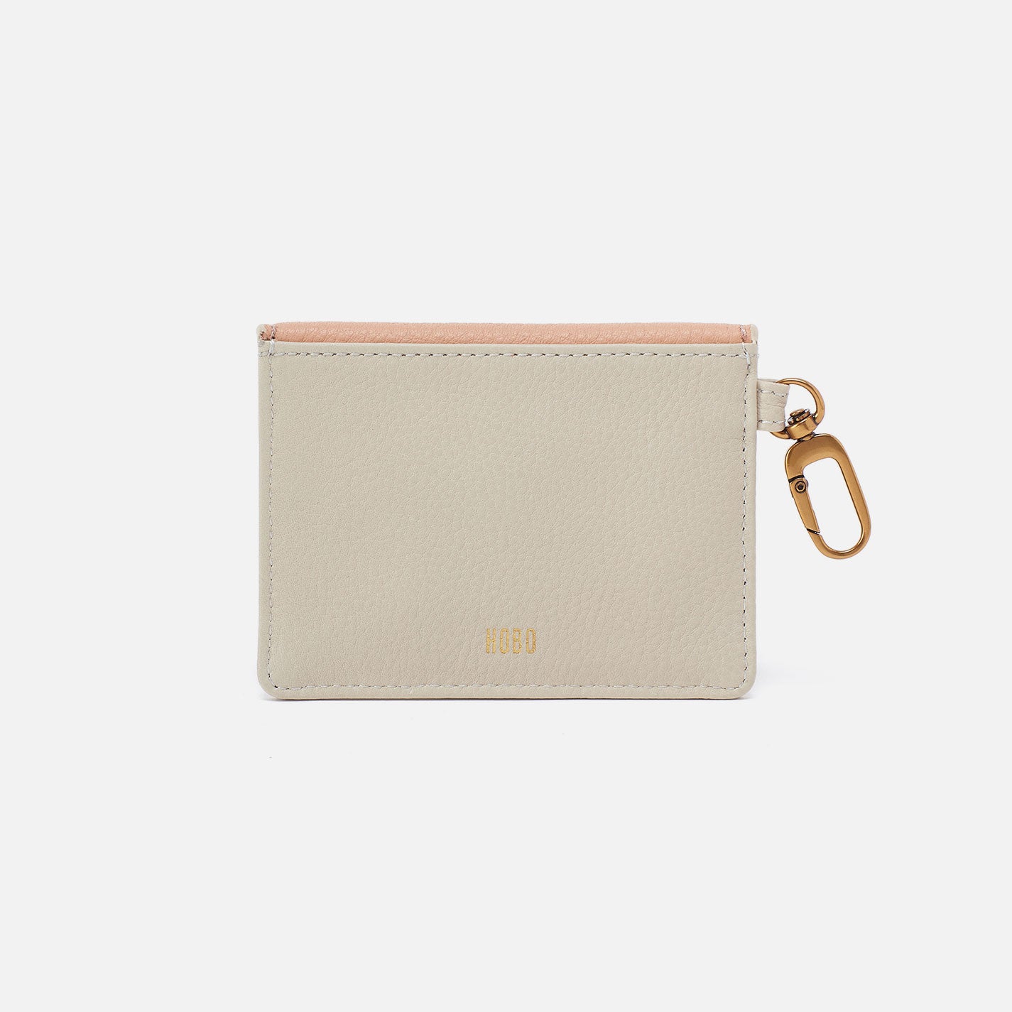 Pebbled Leather Tabby Flap Card Case in Birch - Stylish and Compact Wallet for Everyday Use, Travel & Business