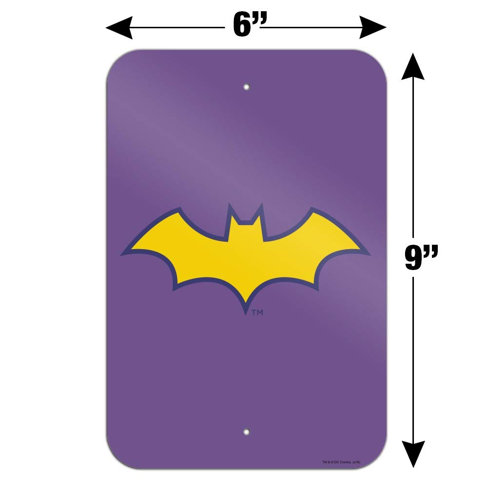 Batman & Batgirl Logo Wall Sign - DC Comics Superhero Decor for Home, Office & Business - Perfect for Superhero Fans & Comic Book Lovers