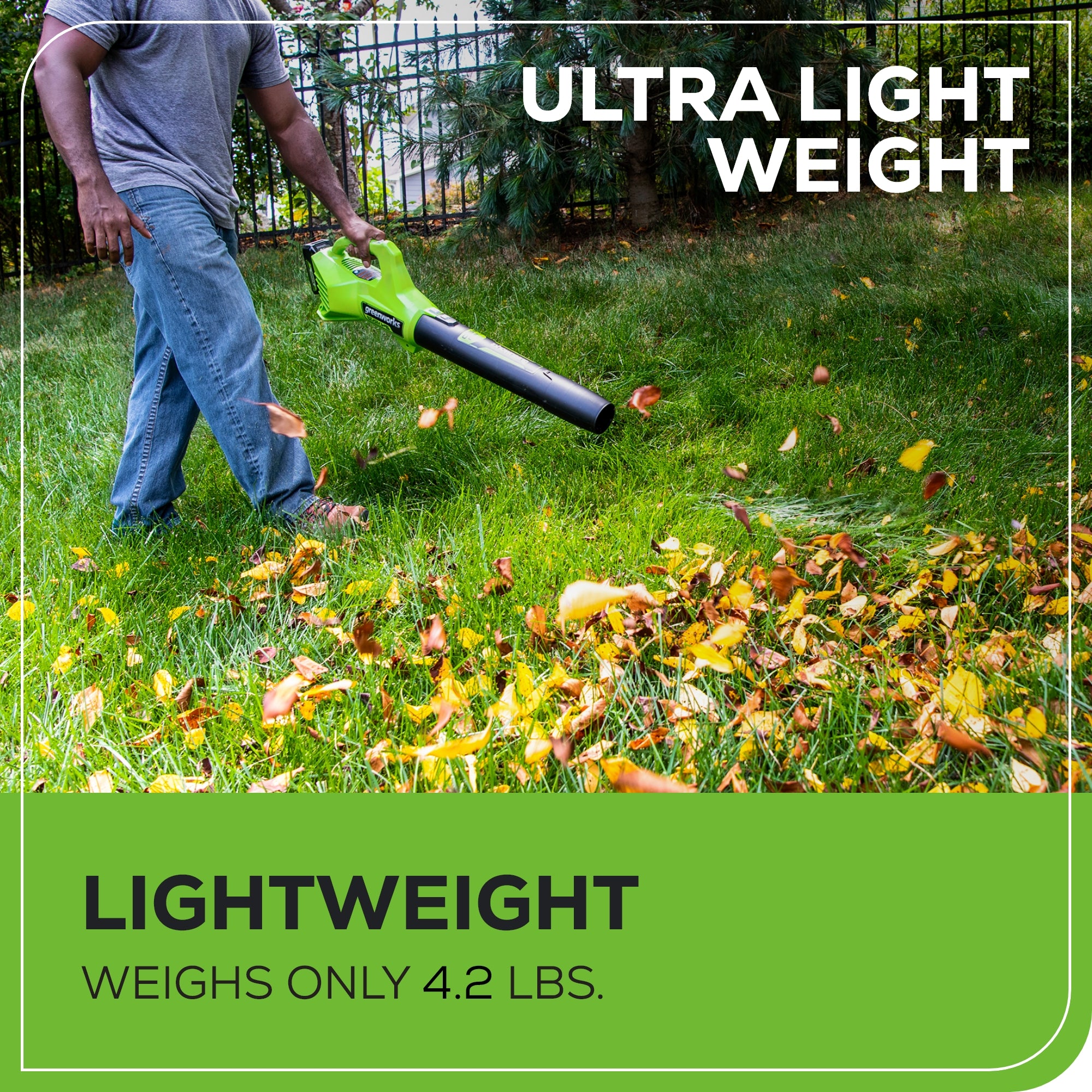 24V 320 CFM Cordless Battery Leaf Blower with 2.0Ah Battery & Charger - Powerful Yard Cleanup for Leaves, Grass Clippings & Debris