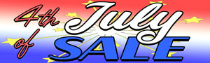 Large Outdoor Banner for 4th of July Sale - Perfect for Independence Day Decorations, Backyard Parties, and Storefront Promotions