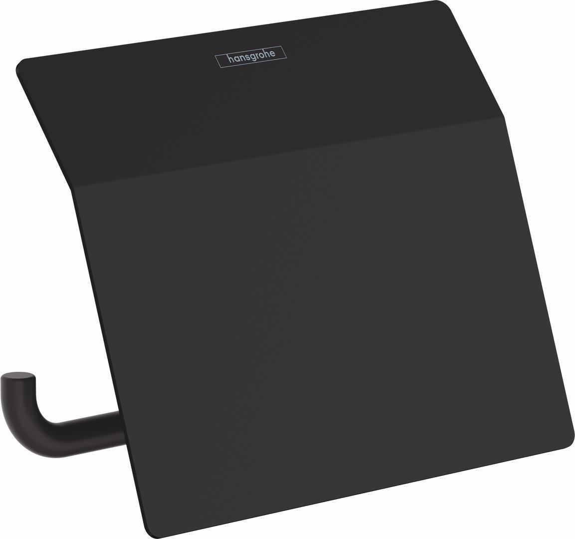 Hansgrohe AddStoris Toilet Paper Holder in Matte Black - Modern Bathroom Tissue Roll Stand for Home & Commercial Use (Model 41753670) | Perfect for Bathrooms, Restrooms, and Powder Rooms