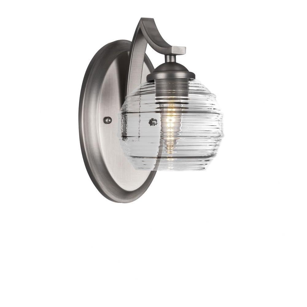 Zilo 1 Light Wall Sconce in Graphite - Modern Matte Black Wall Light Fixture for Bedroom, Living Room & Hallway (551-GP-5110) | Indoor Lighting for Home Decor & Ambience
