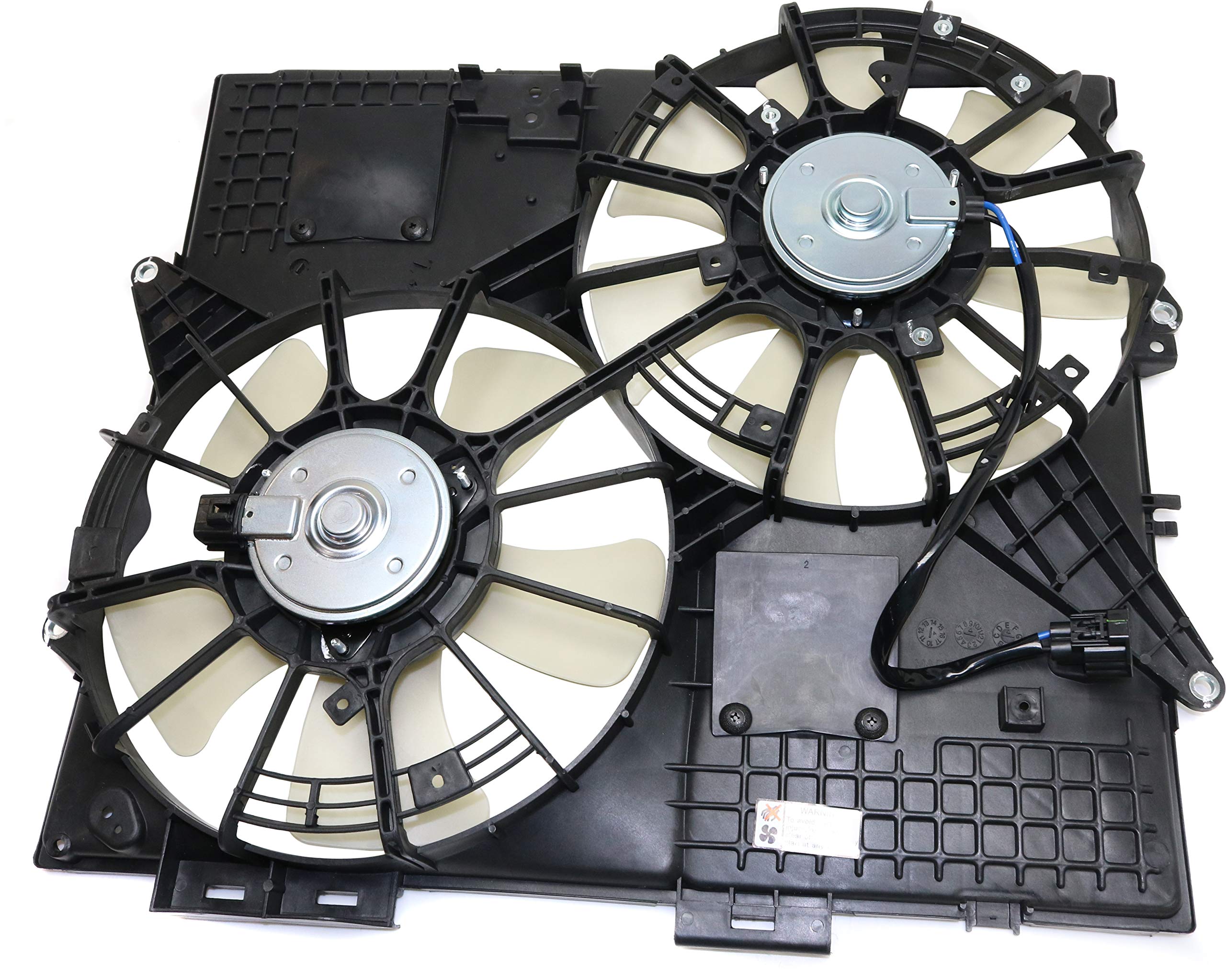 Go-Parts Radiator Fan Assembly Replacement for Cadillac SRX/STS 2004-2008, Compatible with 3.6L & 4.6L Engine Models (Non-Towing Package) - Perfect for Engine Cooling System Repair & Maintenance