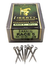 Liberty 5 Race Horseshoe Nails - 250 Count Box - Premium Quality Horseshoe Nails for Racing, Farrier, and Equestrian Use - Perfect for Horse Shoeing, Blacksmithing, and Stable Maintenance