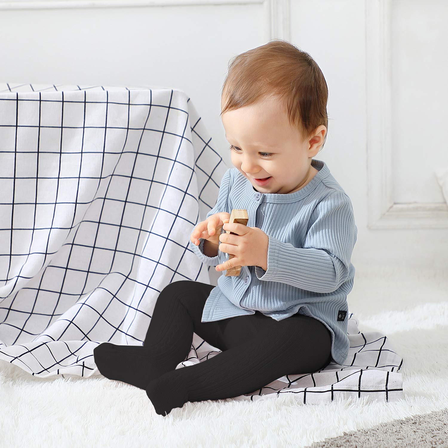 Century Star Baby Tights for Girls - Soft Cotton Knit Toddler Leggings & Warm Infant Stockings | Newborn Pants for Playtime, Daycare & Winter Outfits