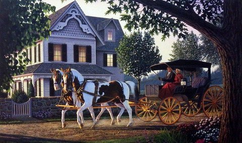 Home Sweet Home by Kim Norlien - 12x8 Inch Wall Art Print - Perfect for Living Room, Bedroom & Office Decor
