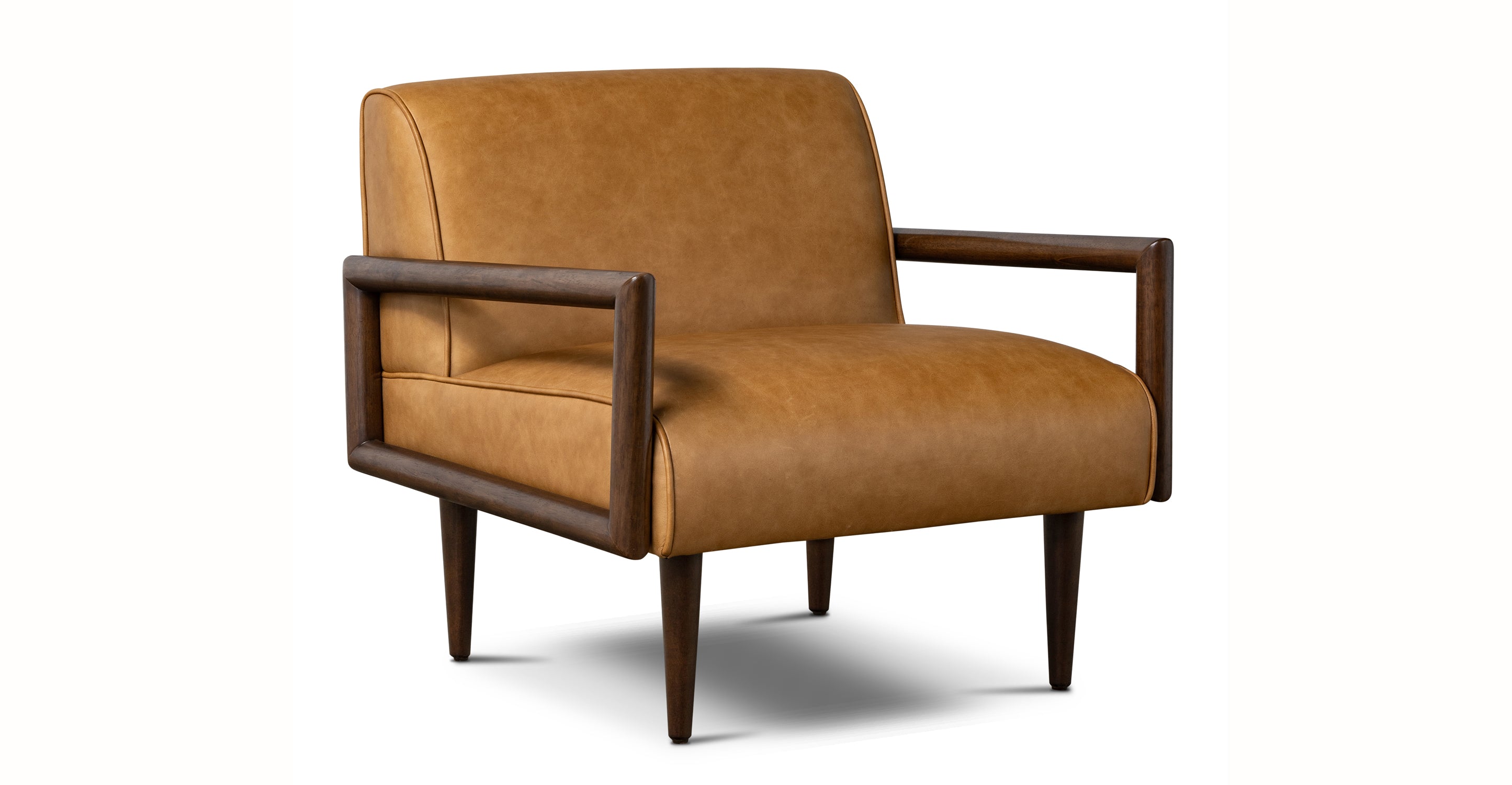 Viborg Modern Lounge Chair - Comfortable Accent Chair for Living Room, Bedroom, Office - Soft Upholstered Fabric with Sturdy Wooden Legs - Perfect for Relaxing, Reading, or Napping