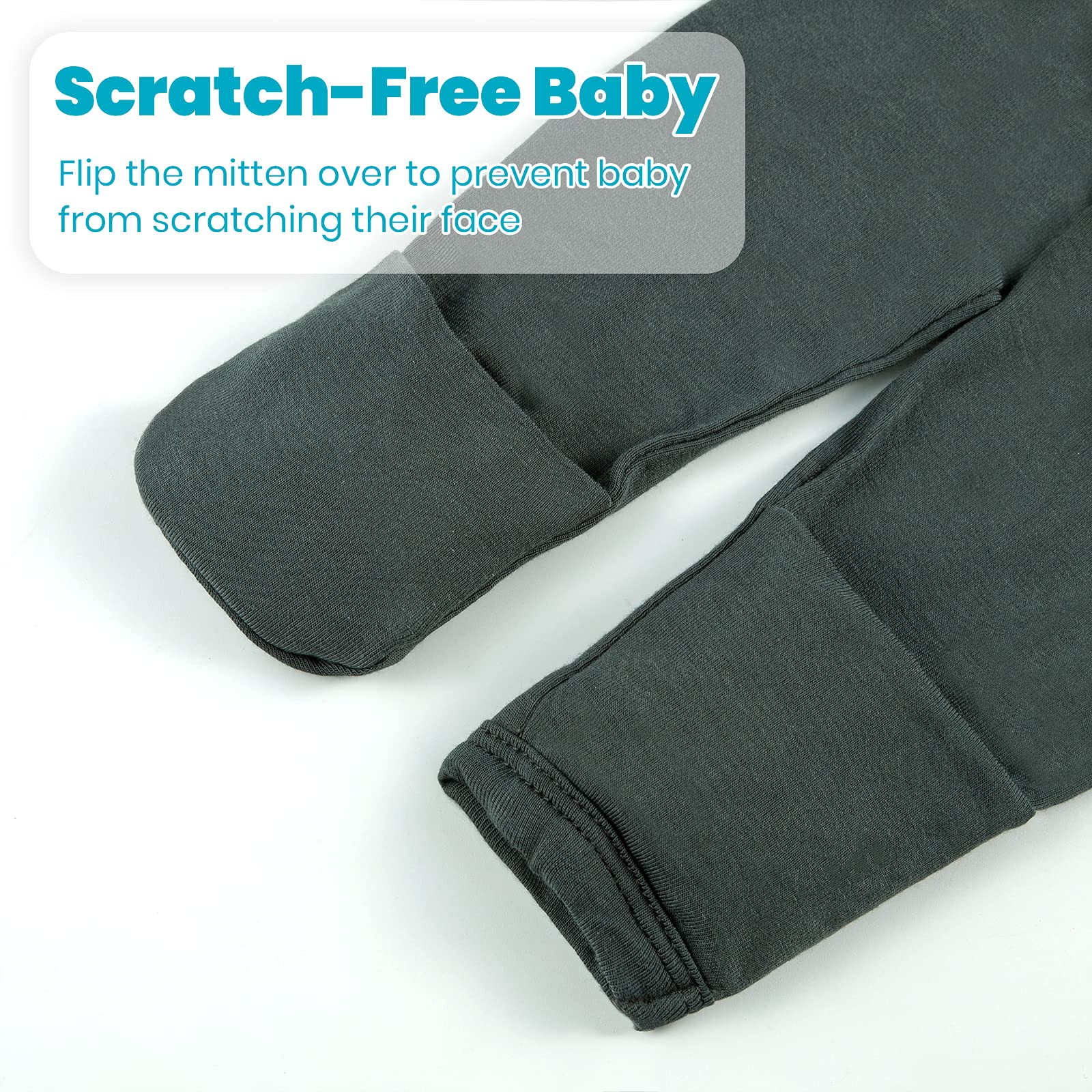 Soft Baby Knotted Gown Set with Mittens & Hat for Newborns - Cozy Sleepwear