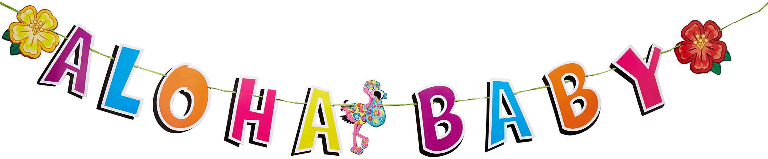 Hula Baby Streamer - Colorful Party Decorations for Baby Showers, Birthdays & Celebrations (1 Count/Pack) - Perfect for Decor, Photo Props & Festive Events