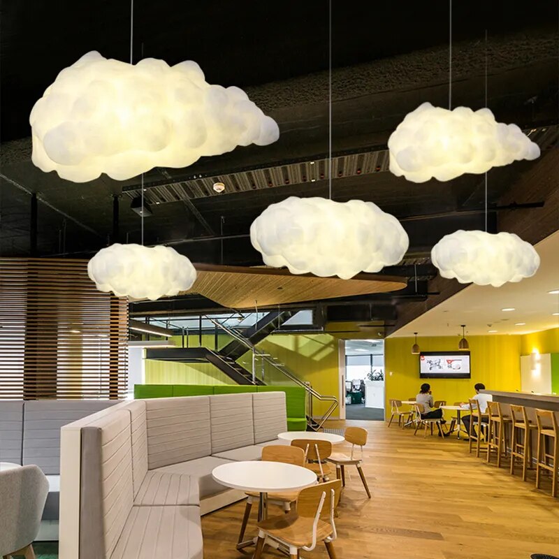 Cotton Cloud Pendant Light - Soft White Dreamy Glow Chandelier for Bedroom, Nursery & Boho Decor - Perfect for Creating Cozy Ambiance
