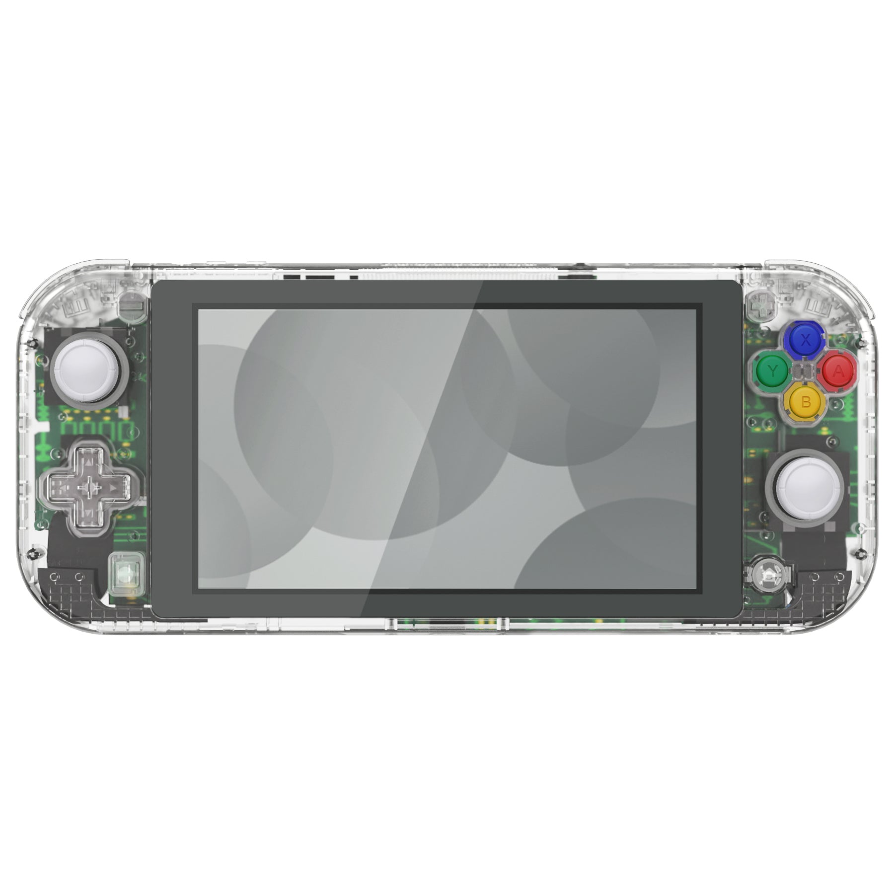 eXtremeRate Crystal Clear DIY Replacement Shell for Nintendo Switch Lite - Custom Controller Housing with Screen Protector | Durable Case Cover for NSL Handheld Console | Perfect for Gaming Protection & Style Upgrade