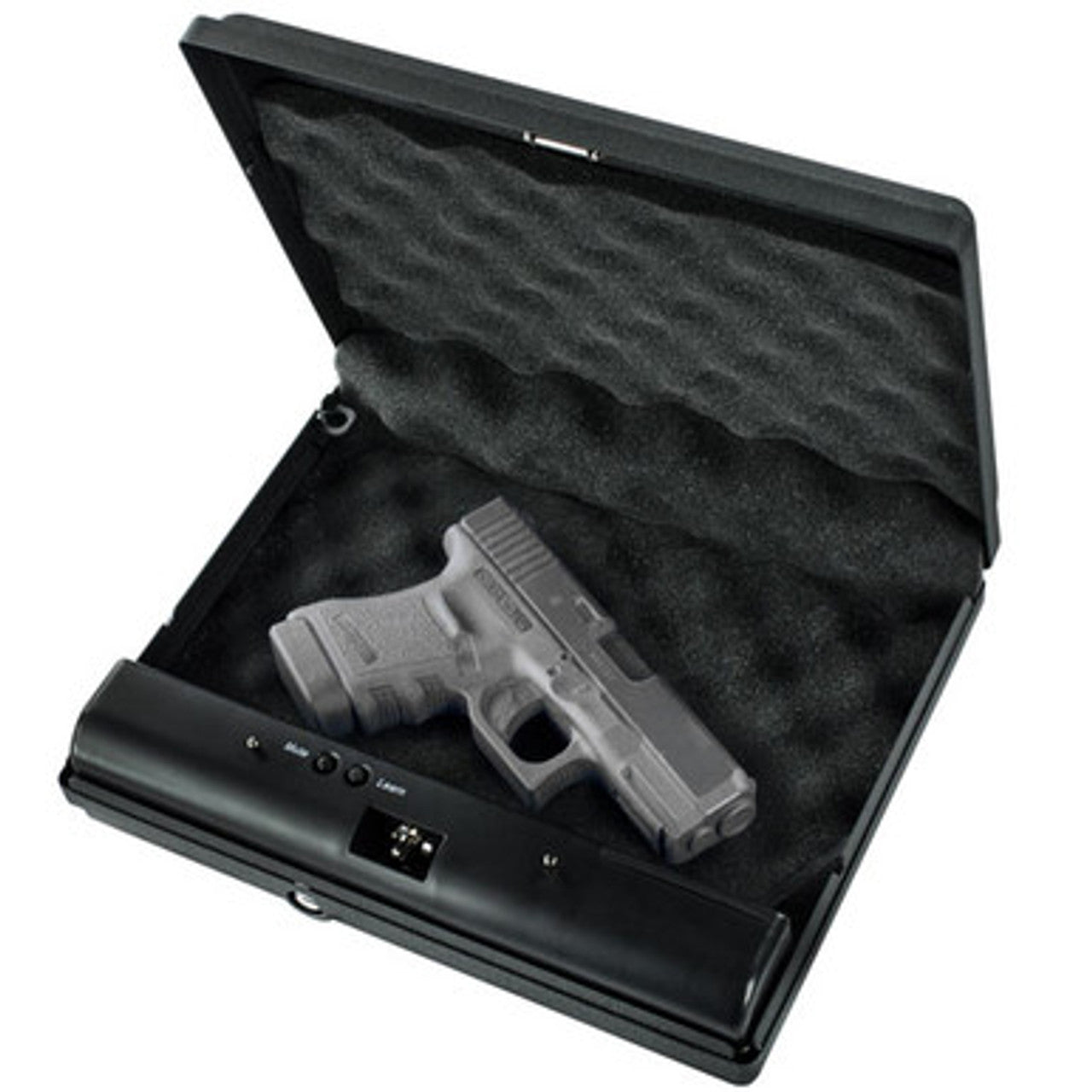 GunVault MV550-19 MicroVault Quick Access Biometric Handgun Safe for Pistols - Compact & Secure Gun Safe for Home, Car, Nightstand & Travel Use