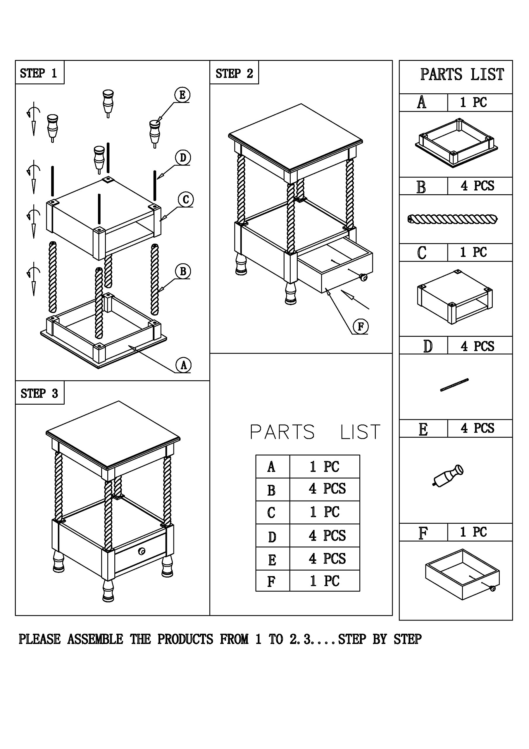 Frenchi Home Furnishing Night Stand - Modern Bedside End Table with Storage Drawer, Wooden Nightstand for Bedroom, Living Room, Office - Perfect for Storing Books, Lamps & Bedroom Essentials
