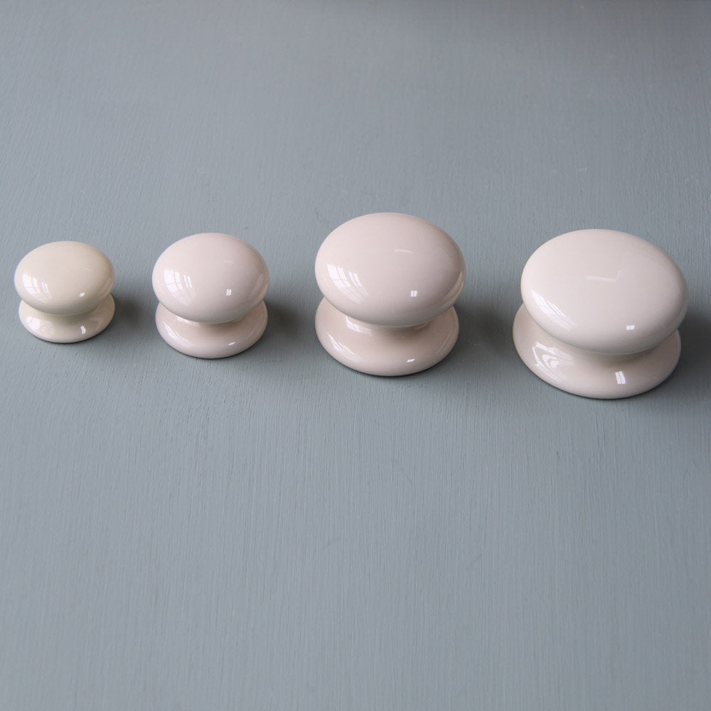Premium Cream Ceramic Cabinet Knobs - Elegant Drawer Pulls for Kitchen & Bathroom - Durable Hardware for Cabinets, Dressers & Furniture (Set of 10) - Perfect for Home Renovation & DIY Projects