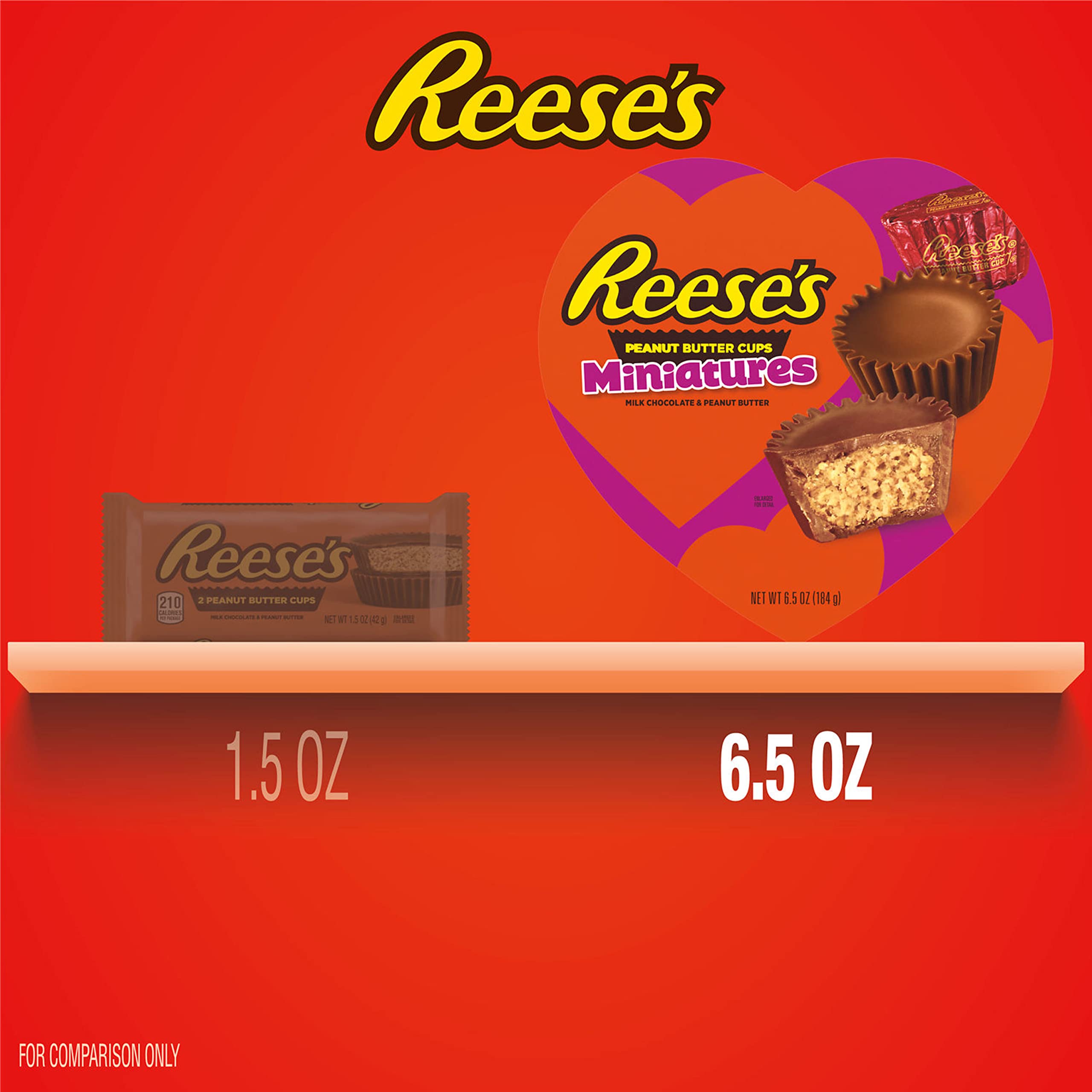 Reese's Miniatures Milk Chocolate Peanut Butter Cups - 6.5oz Valentine's Day Candy Gift Box | Perfect for Gifting, Parties & Sweet Treats