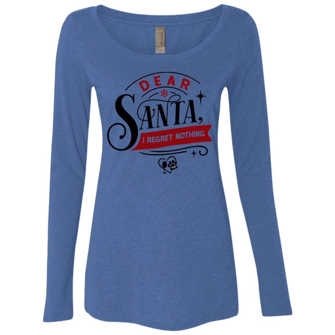 WineyBitches.Co Women's Tri-Blend Long Sleeve Scoop Neck T-Shirt - Soft Casual Tee for Everyday Wear, Lounging & Outings