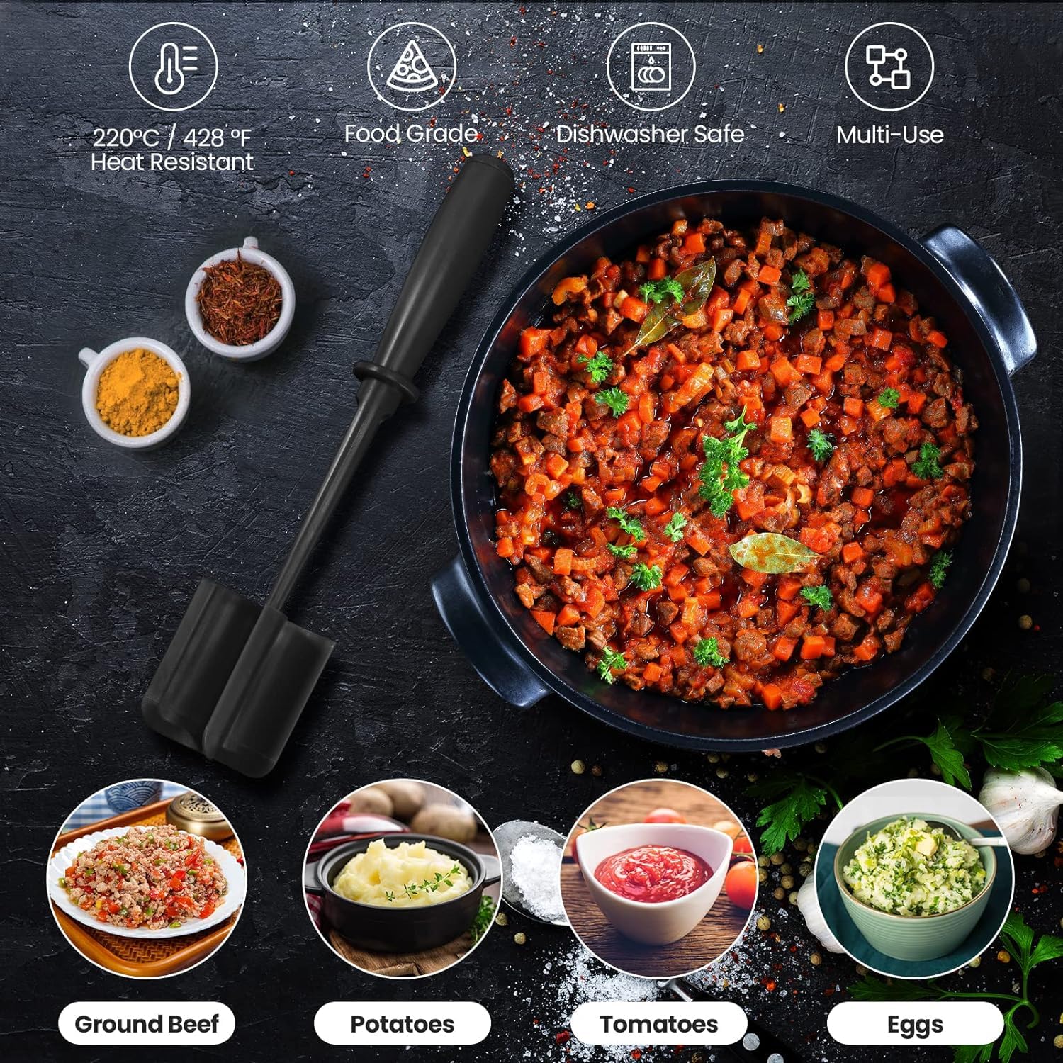 33-Piece Non-Stick Silicone Kitchen Utensil Set with Wooden Handles & Holder - BPA Free, Heat Resistant up to 446°F - Perfect for Cooking, Baking, and Serving - Ideal for Home Chefs & Professional Kitchens