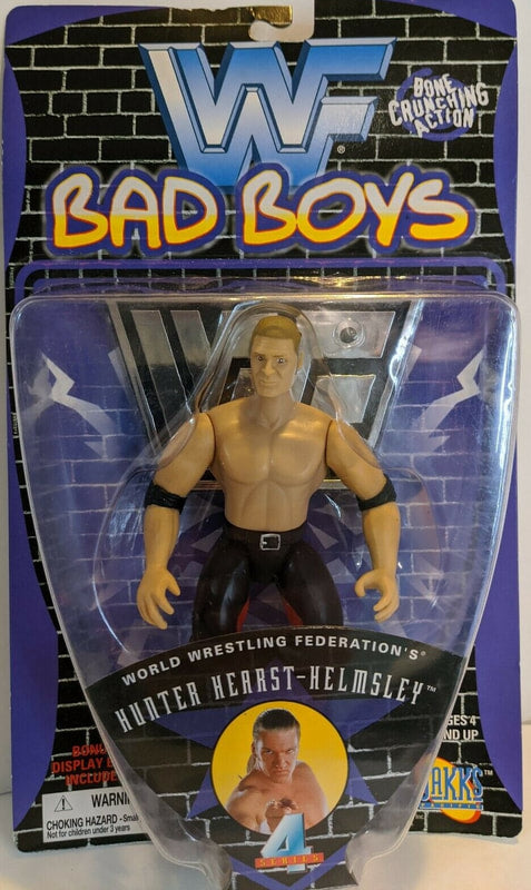 1997 WWF Jakks Pacific Superstars Series 4 Bad Boys Hunter Hearst Helmsley Wrestling Action Figure - Collectible Vintage WWF Toy for Fans & Display