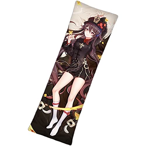 Genshin Impact Hu Tao Dakimakura - 2-Way Hugging Body Pillow Case | Anime Japanese Cosplay Cushion Cover | Perfect for Otaku Fans, Christmas Gifts & Home Decor | Soft & Durable for Bedroom, Gaming Room & Lounge