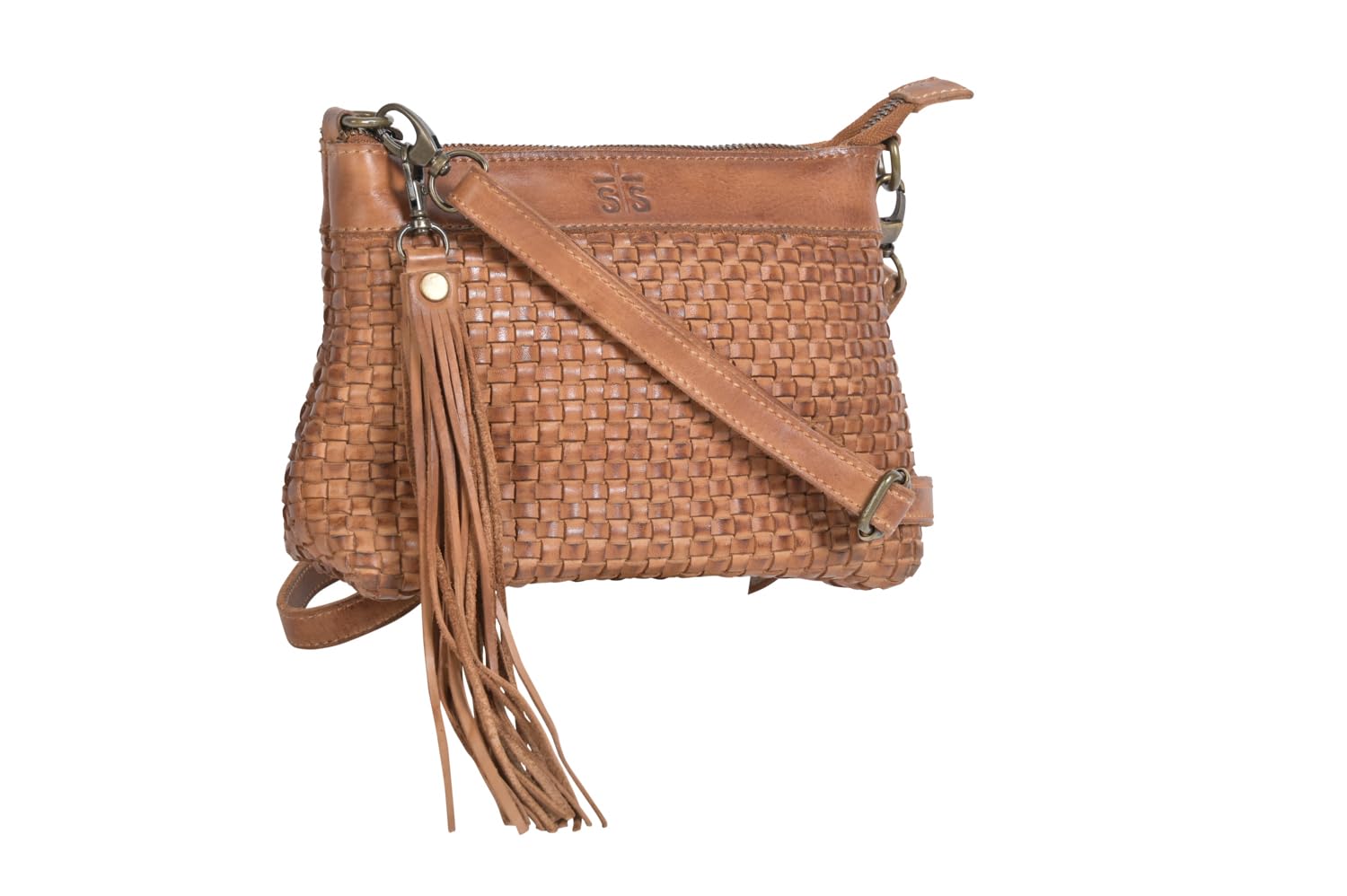 STS Ranchwear Women's Sweetgrass Grace Distressed Tan Leather Crossbody Purse - Western Style Handbag for Cowgirl Fashion & Everyday Use