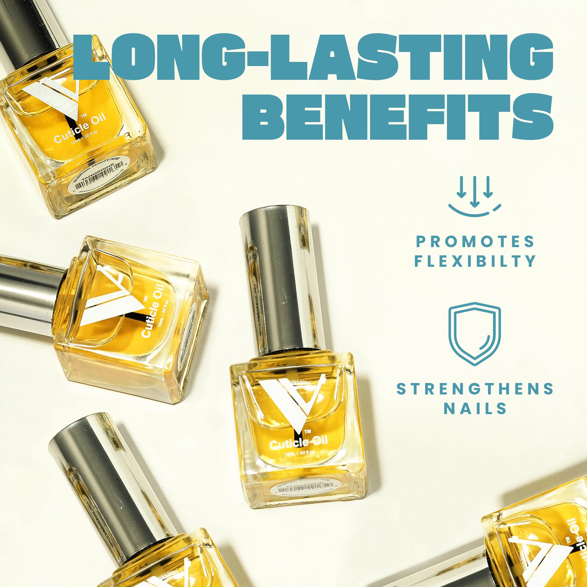 V Beauty Pure Cuticle Oil - Natural Nail Care Treatment for Dry Cuticles & Nail Beds | Cuticle Softener & Moisturizer for Stronger Nails | Manicure & Pedicure Essential | Perfect for Home Nail Care & Salon Use, 15ml