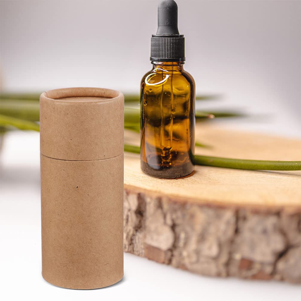 8pcs Essential Oil Bottle Storage Tubes - Kraft Paper Cylinder Containers with Lids for Aromatherapy Oils, DIY Crafts & Gift Packaging | Perfect for Home Organization, Spa Use & Handmade Projects