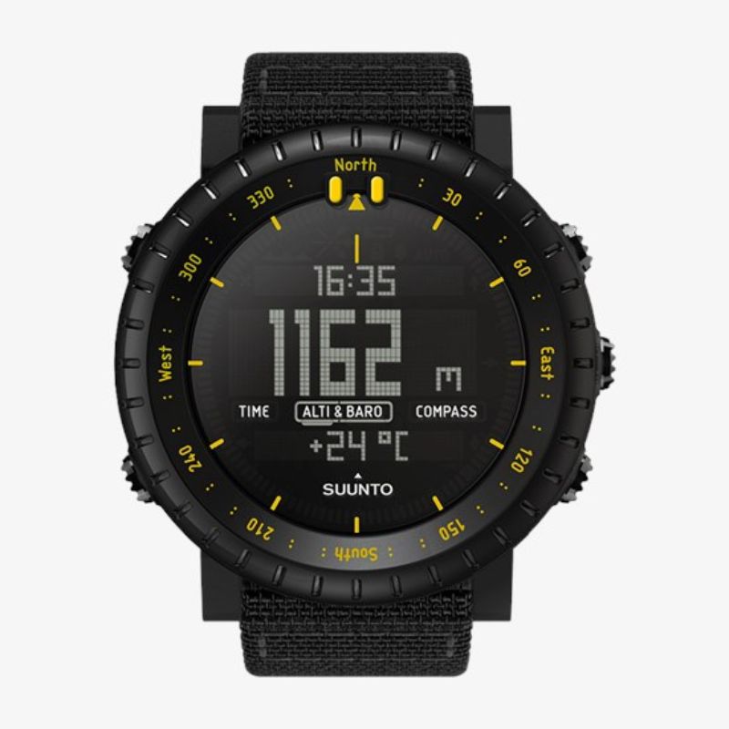 Suunto Core All Black Military Outdoor Sports Watch - Durable Digital Compass, Altimeter, Barometer for Hiking, Camping & Adventure Activities