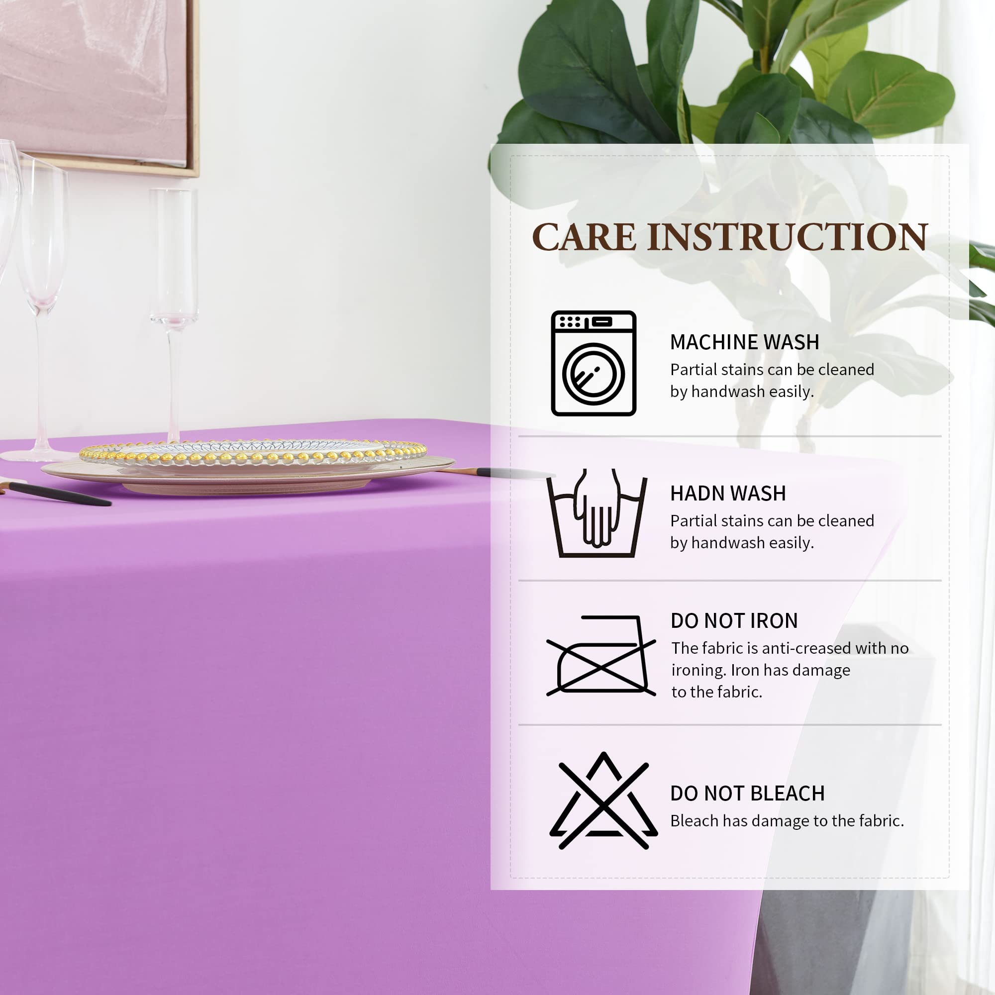 6ft Lavender Spandex Table Cover - Stretch Fitted Tablecloth for Rectangular Patio Tables | Universal Party, Wedding, Birthday, Banquet & Vendor Table Cover | Perfect for Outdoor Events, Catering & Trade Shows