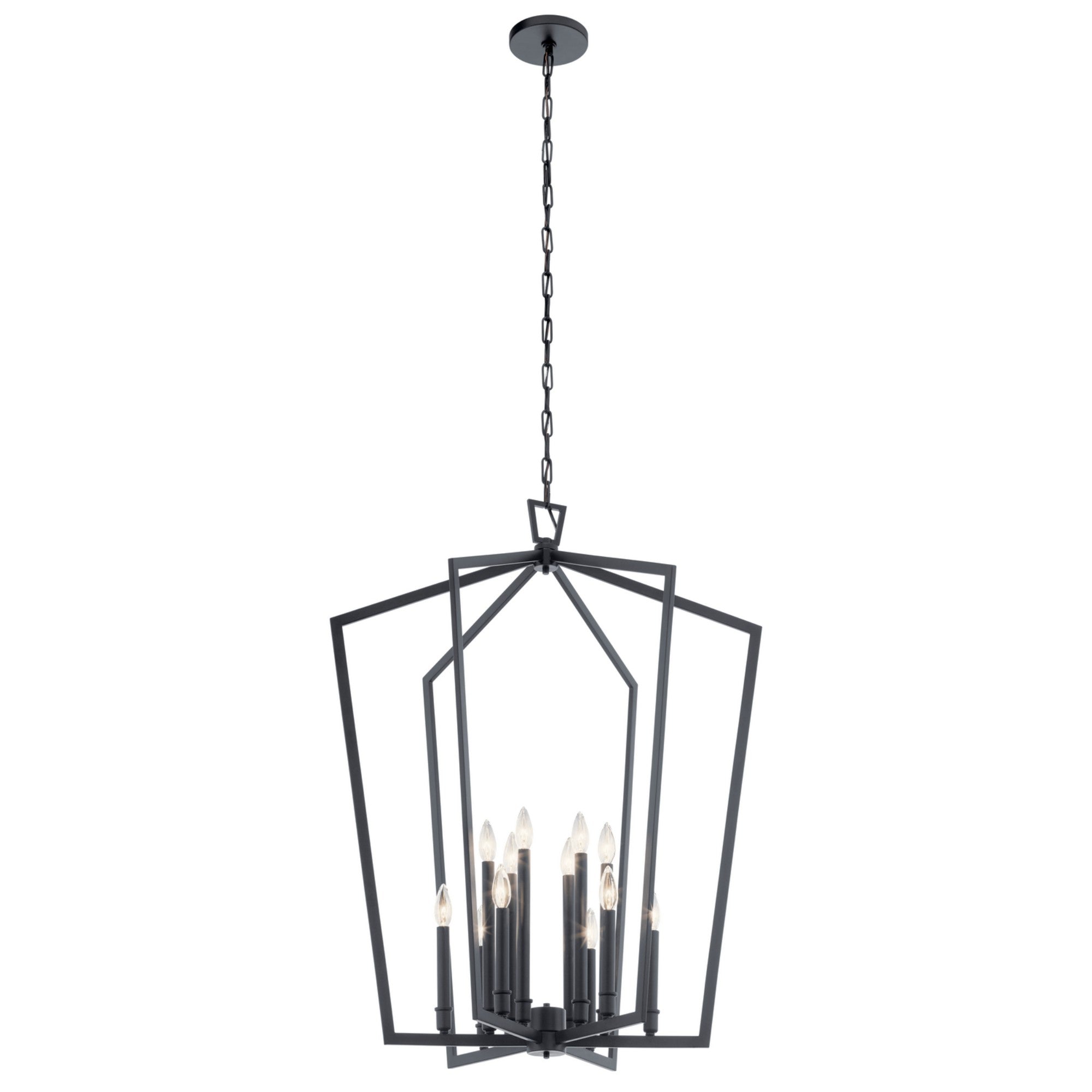 Abbotswell Single Tier Crystal Chandelier - Elegant Dining Room Lighting Fixture for Home Decor | Perfect for Living Room, Bedroom, or Entryway
