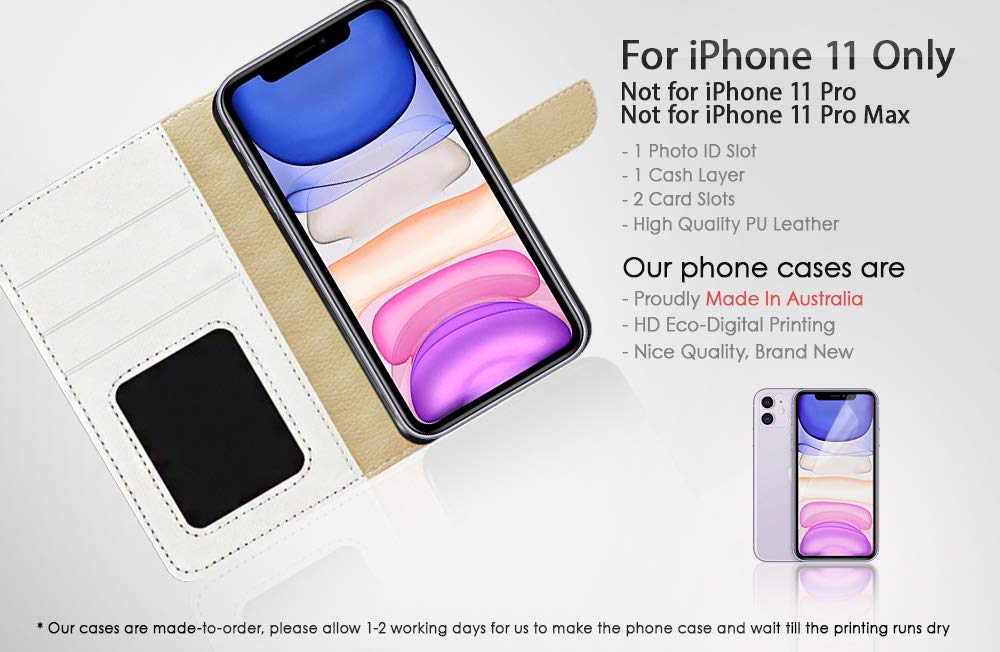 Premium Flip Wallet Phone Case for iPhone 11 - A20470 White Horse Princess Design | Slim Protective Cover with Card Slots for Daily Use & Travel