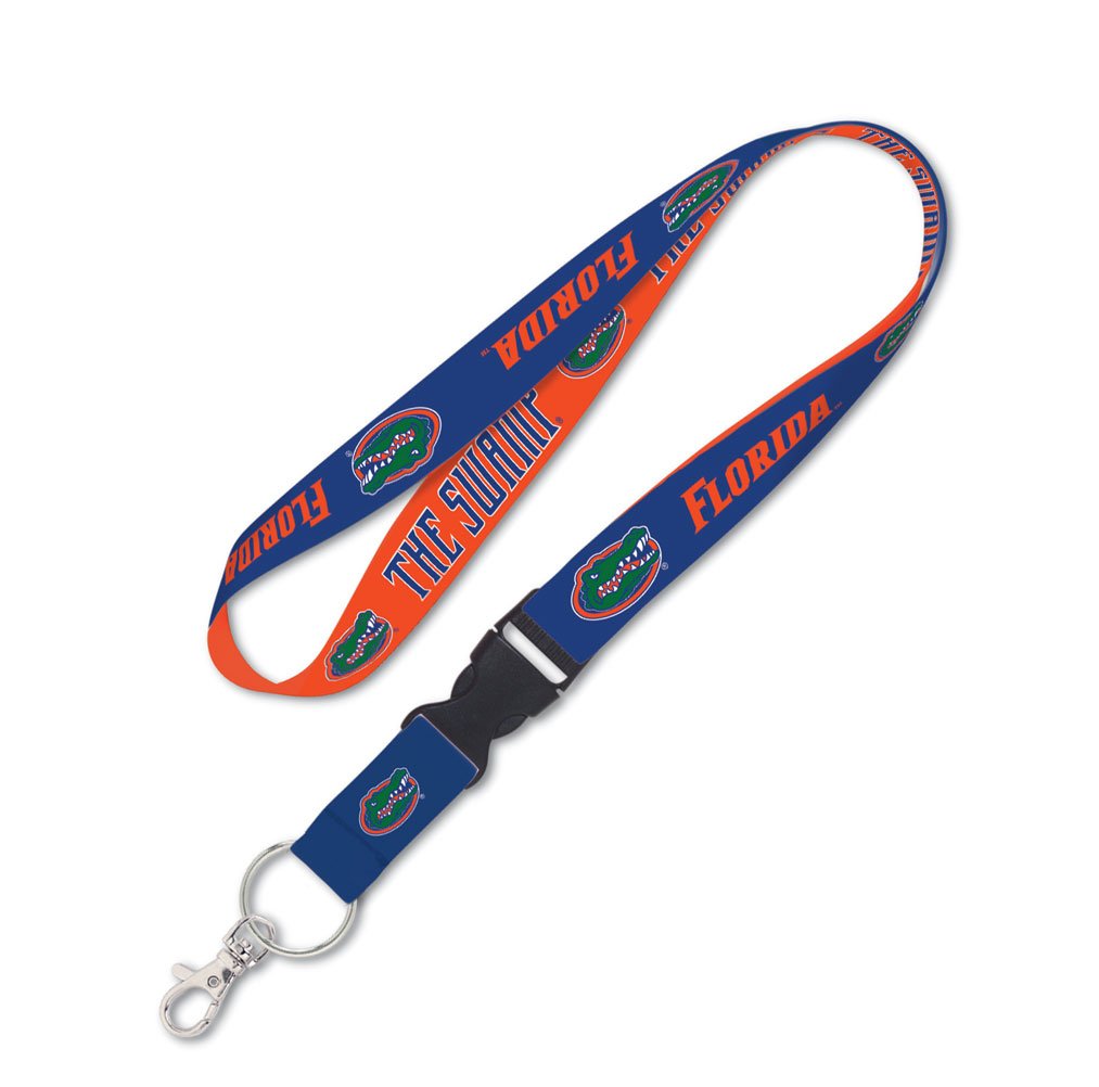 Florida Gators NCAA Lanyard with Detachable Buckle - 1 Inch Wide Adjustable ID Badge Holder for School, Work & Events - Perfect for Students, Teachers & Fans