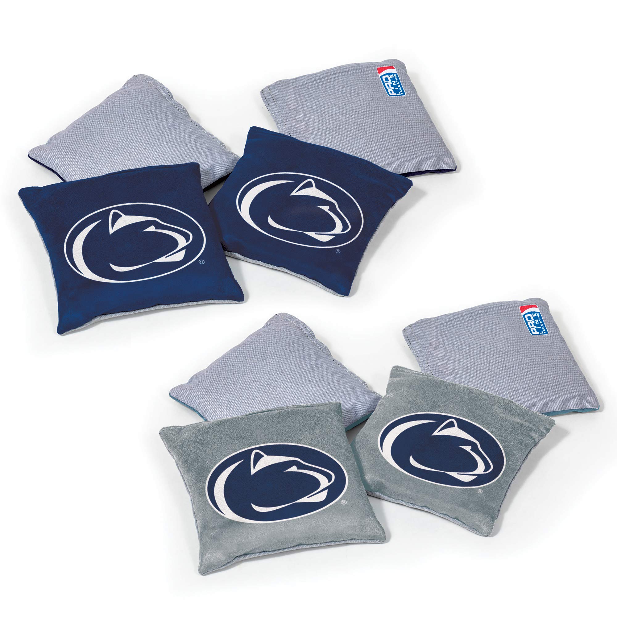 Wild Sports NCAA College Dual Sided Cornhole Bean Bags - Premium 8 Count Toss Bags Set for Outdoor Games, Tailgate Parties, Backyard Fun & College Sports Events