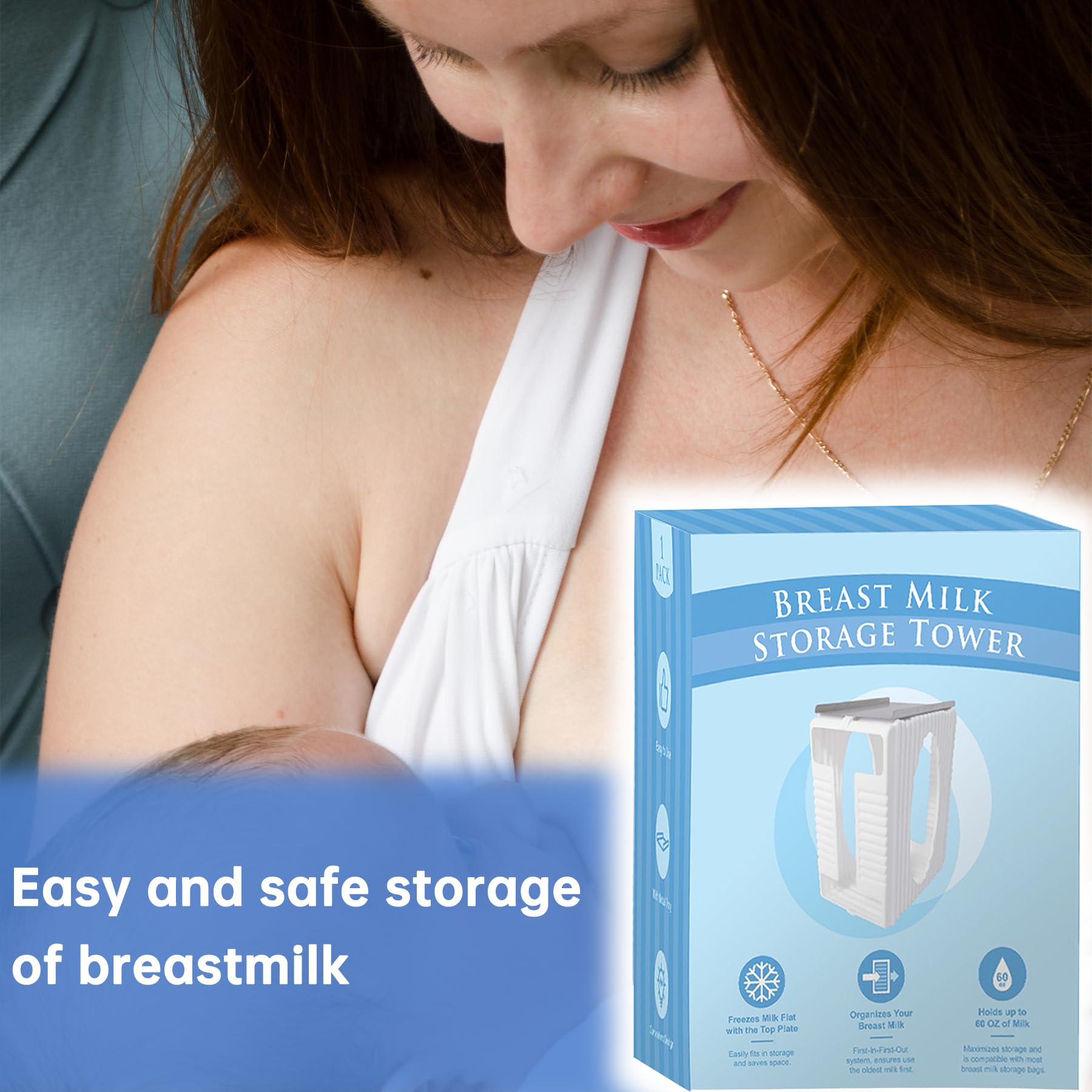 Best Breastmilk Storage Containers for Fridge & Freezer - BPA-Free Breast Milk Storage Bags with Quick Freeze Metal Tray - Perfect for Organizing and Preserving Breastmilk at Home or Work