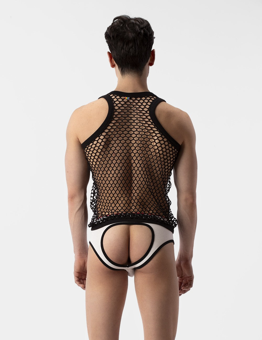 Barcode Berlin Daniya Fishnet Tank Top - Black | Sexy Mesh Crop Top for Women | Perfect for Night Out, Clubwear, and Party Outfits