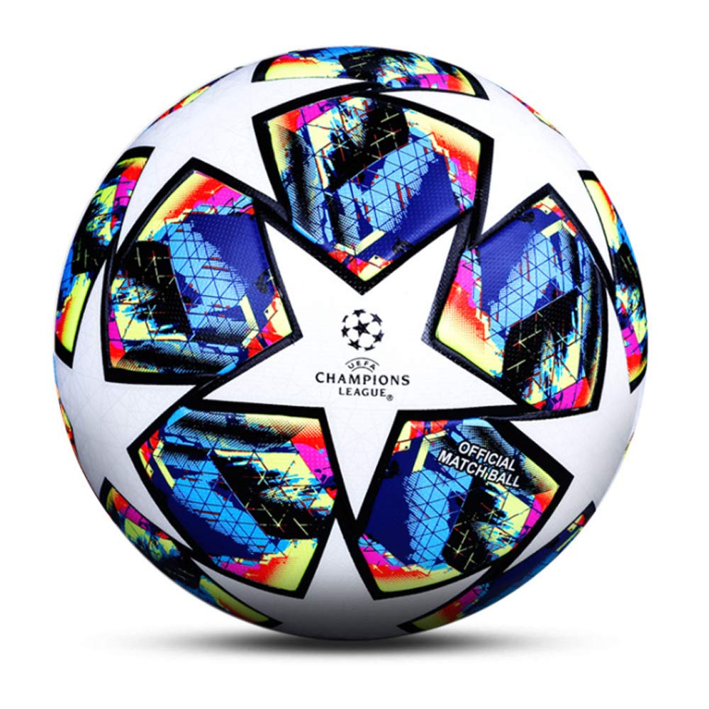 CSSM 2022 Champions League Official Size 5 Soccer Ball - Perfect Gift for Football Fans & Soccer Lovers - Great for Birthday Presents, Training Matches, and Backyard Games