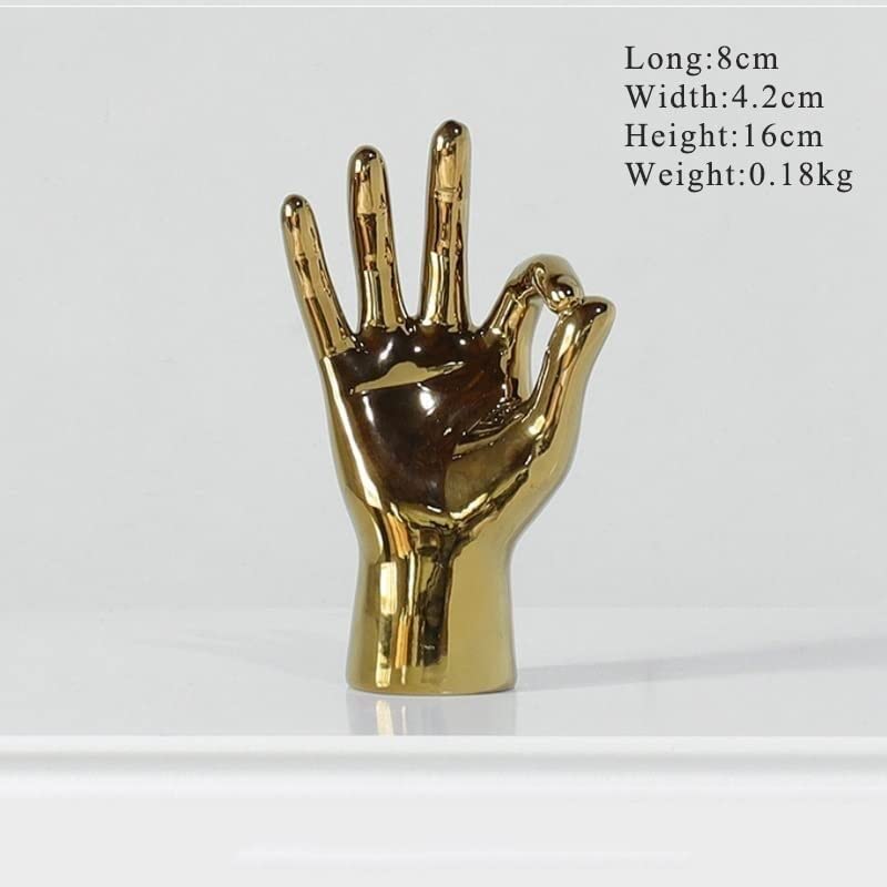 Funny Hand Gesture Sculpture - Unique Home & Office Decor, Shelf & Desk Accessory for Living Room | Perfect Gift & Conversation Starter for Parties & Workspaces