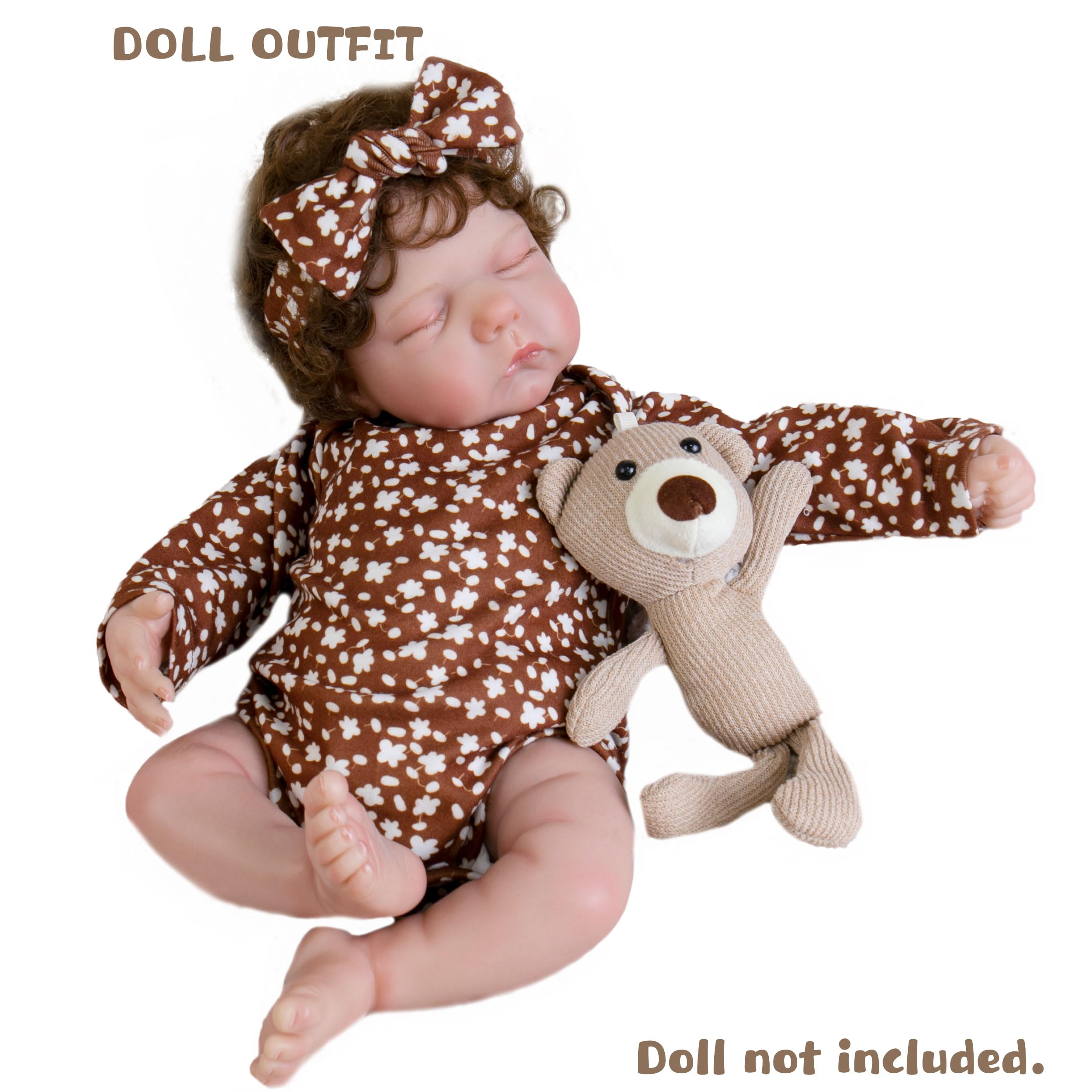 Reborn Baby Doll Clothes for Girls - Cute Fashion Outfit & Accessories Set (17-22 Inches) - Perfect for Newborn Baby Dolls, Role Play & Collectible Display