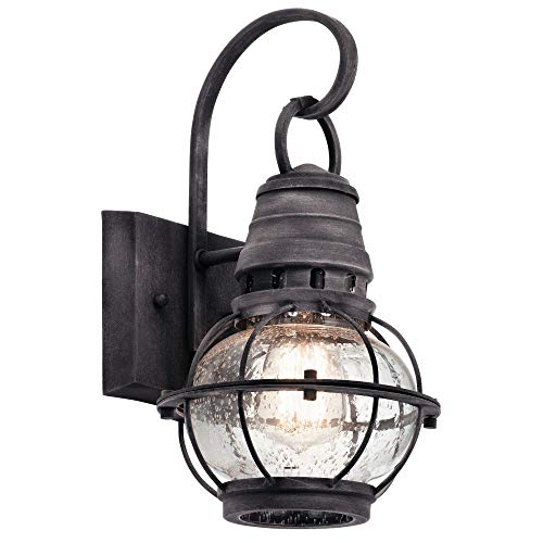 Kichler 49627WZC Modern One Light Outdoor Wall Mount Sconce - Waterproof Exterior Lighting for Porch, Patio, Garden & Entryway