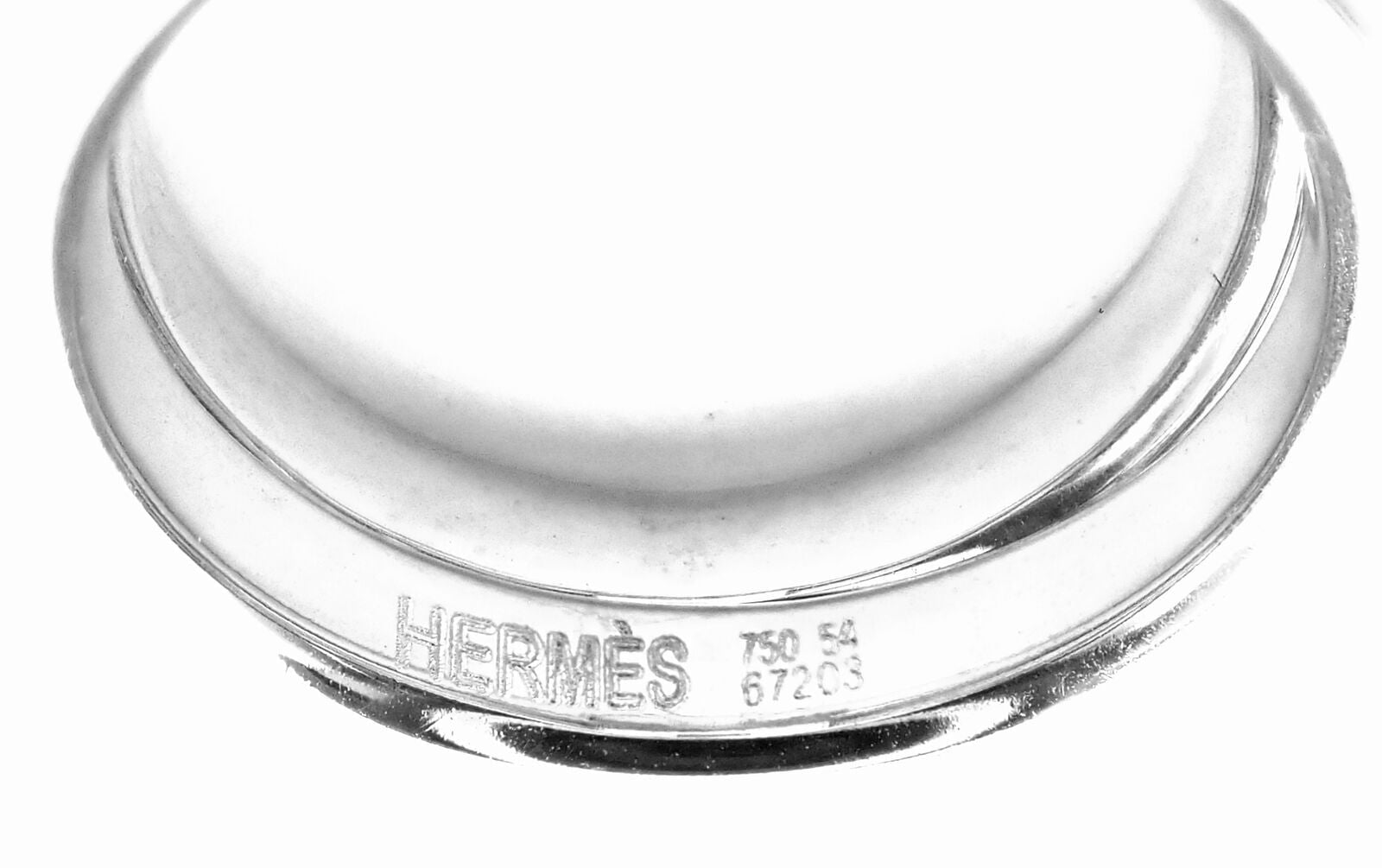 Authentic Hermes 18k White Gold Diamond H Double Band Flex Ring - Luxury Jewelry for Women, Perfect for Weddings, Anniversaries & Special Occasions