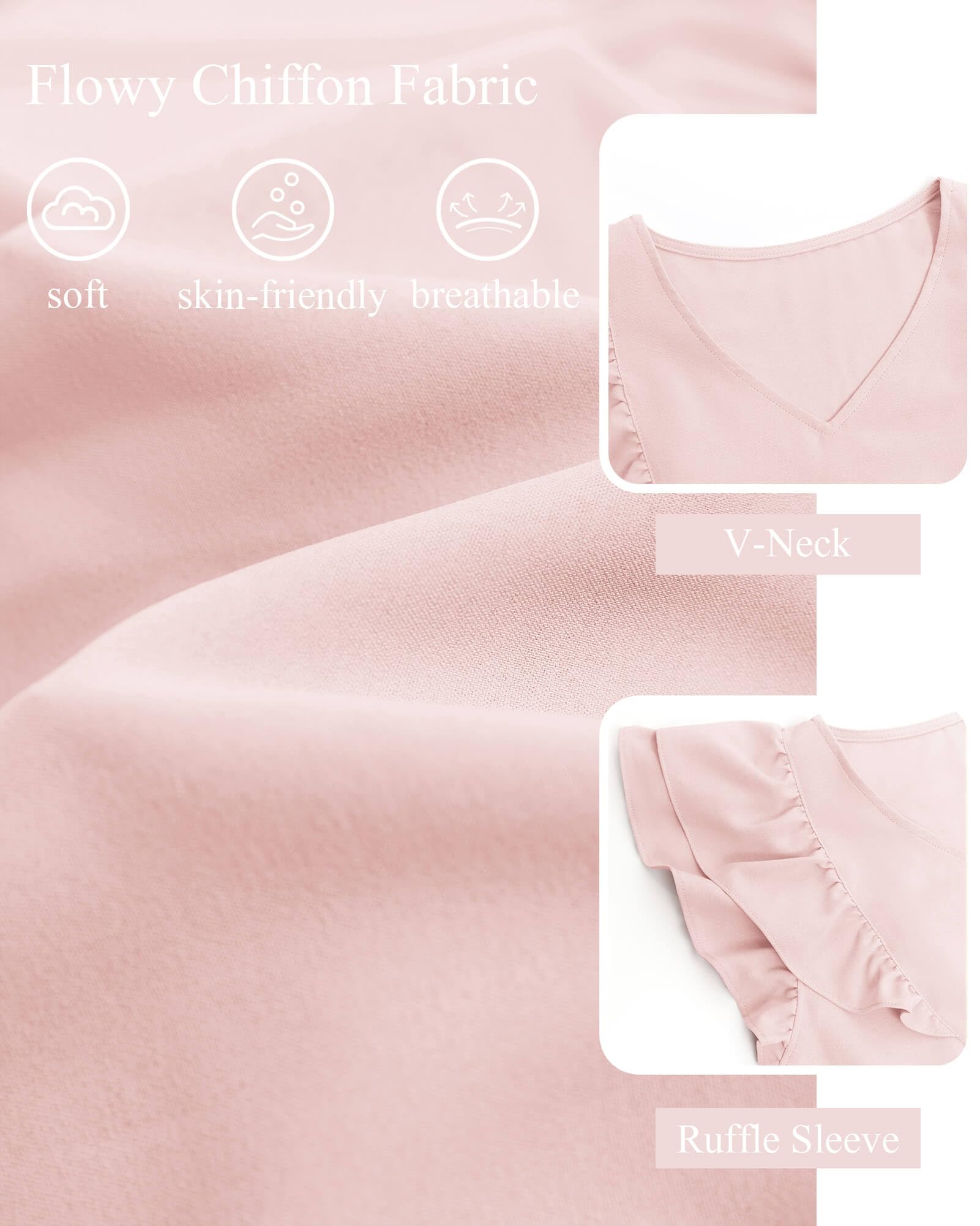 Zwurew Women's Summer Babydoll Dress 2025 - Cute Ruffle Cap Sleeve V-Neck Flowy Swing Mini Sundress for Beach, Vacation & Date Night