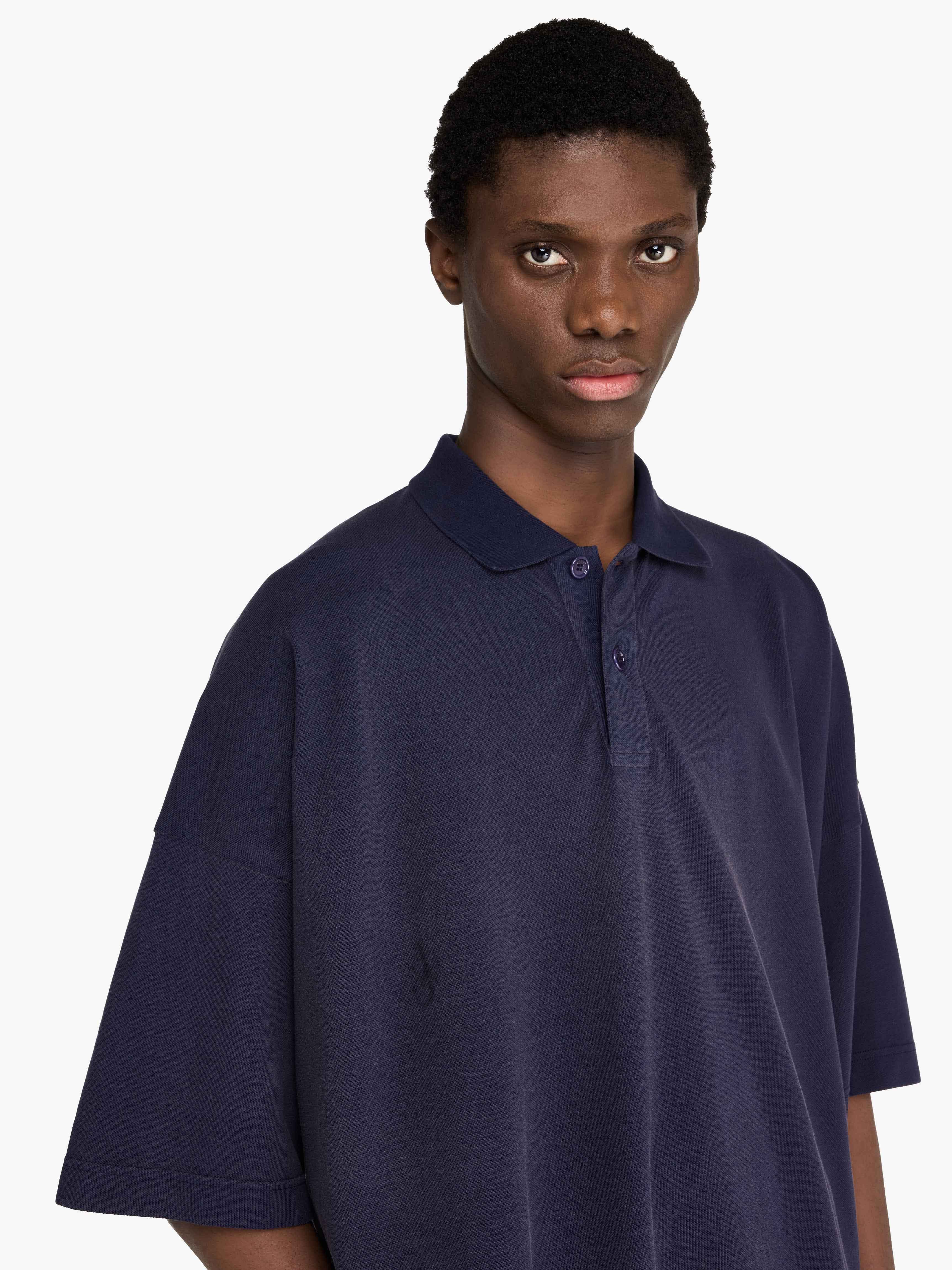 Anchor Print Polo Shirt for Men - Classic Nautical Style Casual Wear for Summer & Beach Outfits