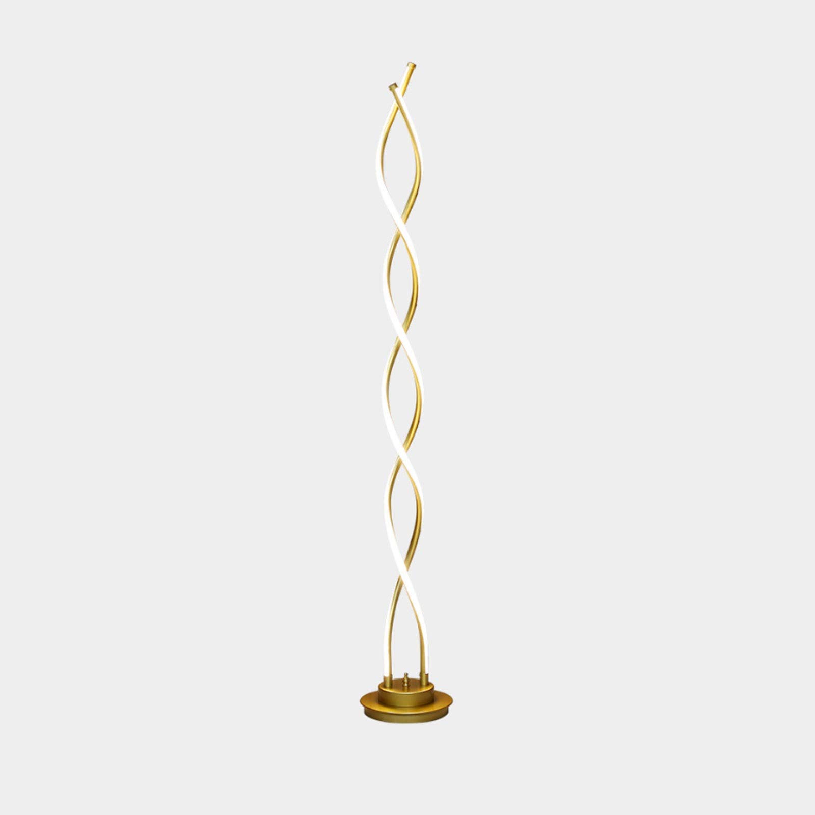 Modern Spiral Floor Lamp - Adjustable Brightness, White LED Light for Living Room, Bedroom & Office - Creative Unique Design, Perfect for Reading, Relaxing & Night Lighting